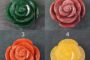 New - Real Gemstone Carved Roses